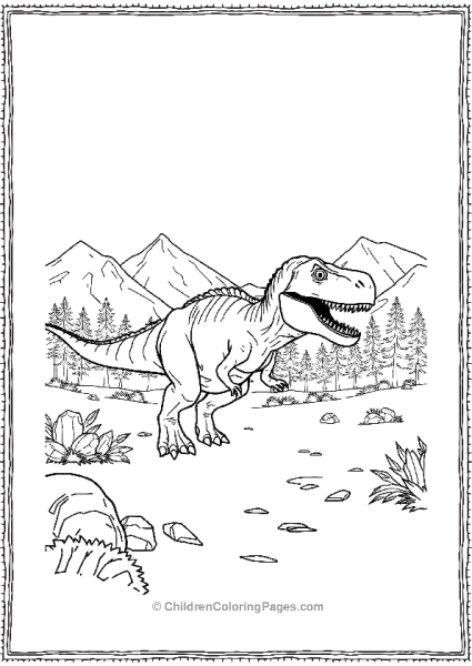 Indominus Rex In A Prehistoric Landscape Free PDF Printable