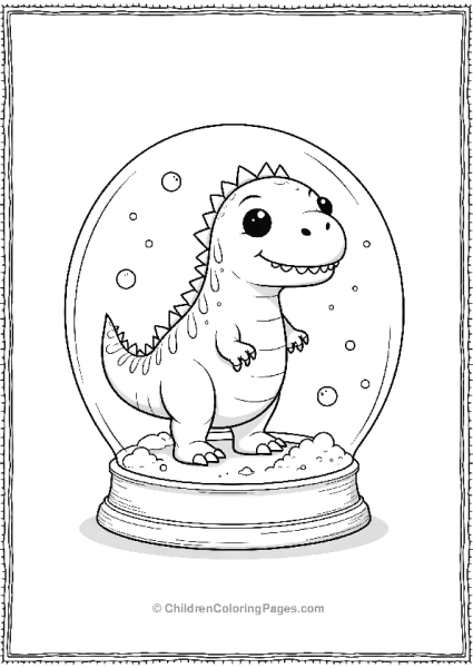 Indominus Rex In A Snow Globe Free PDF Printable