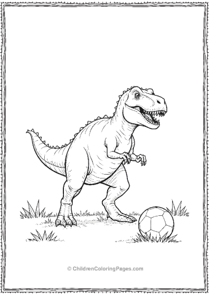 Indominus Rex Playing Football Free PDF Printable