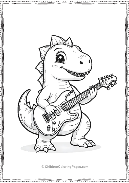 Indominus Rex Playing Guitar Free PDF Printable