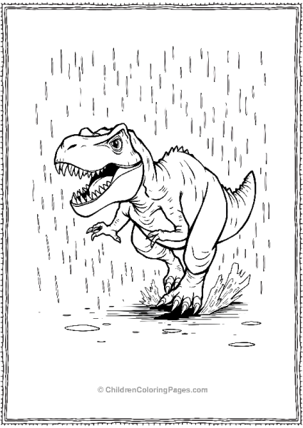 Indominus Rex Running In The Rain Free PDF Printable