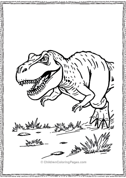 Indominus Rex Running Through Grass Free PDF Printable