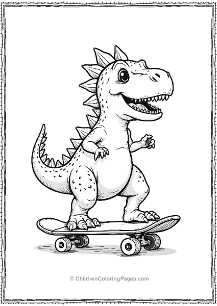 Indominus Rex Skateboarding Free PDF Printable