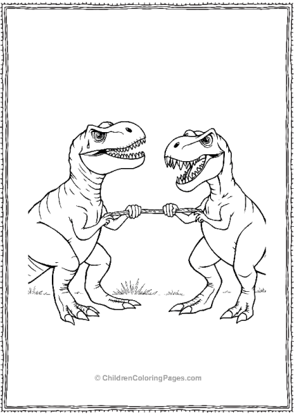 Indominus Rex Tug Of War With A Trex Free PDF Printable