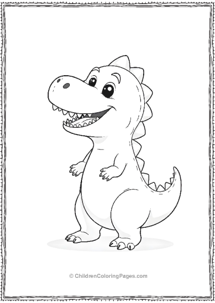 Indominus Rex With A Playful Grin Kawaii Style Mini Free PDF Printable