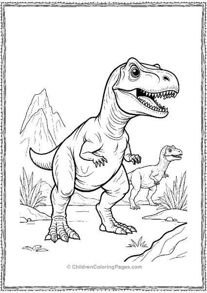 Indominus Rex With Other Dinosaurs In The Background Free PDF Printable