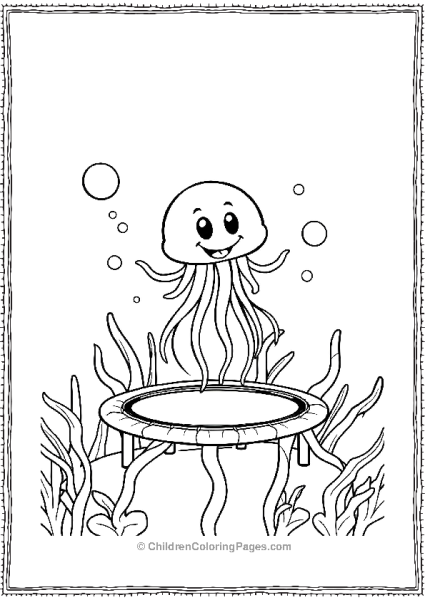 Jellyfish Bouncing On Trampoline Free PDF Printable