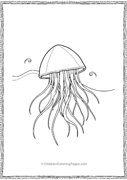 Jellyfish Caught In Gentle Waters Free PDF Printable