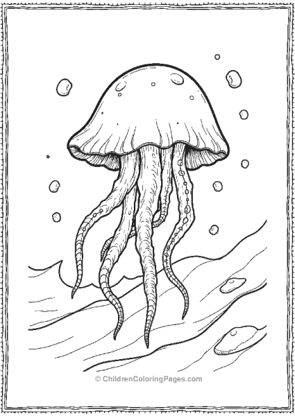 Jellyfish Caught In Ocean Current Free PDF Printable