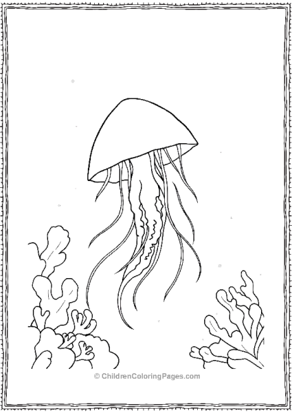 Jellyfish Floating Through The Ocean Free PDF Printable