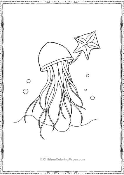 Jellyfish Flying A Starfish Free PDF Printable