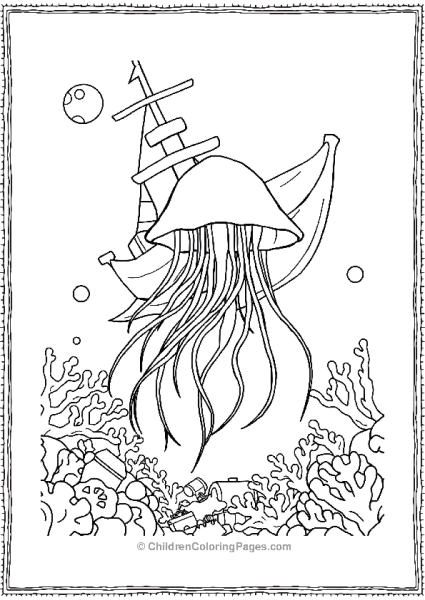 Jellyfish In A Shipwreck Free PDF Printable