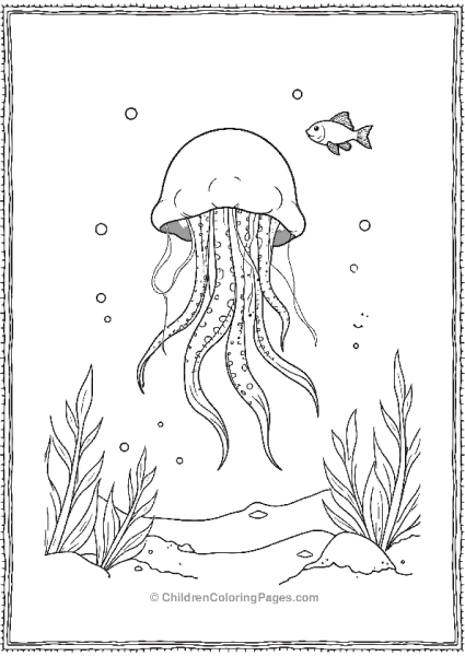 Jellyfish In Serene Ocean Free PDF Printable