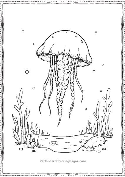 Jellyfish In Tidal Pool Free PDF Printable