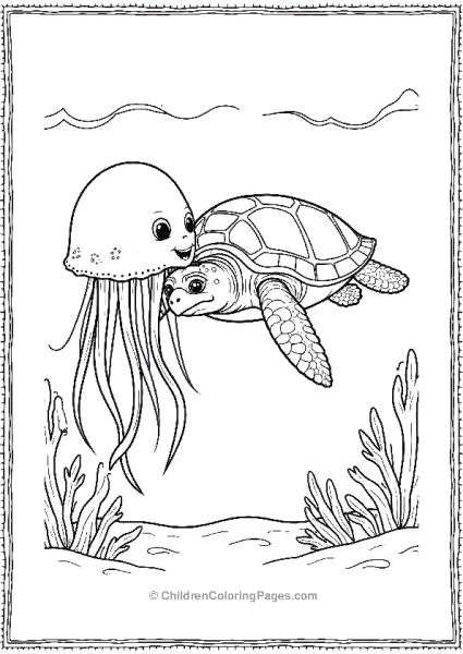 Jellyfish Petting A Sea Turtle Free PDF Printable