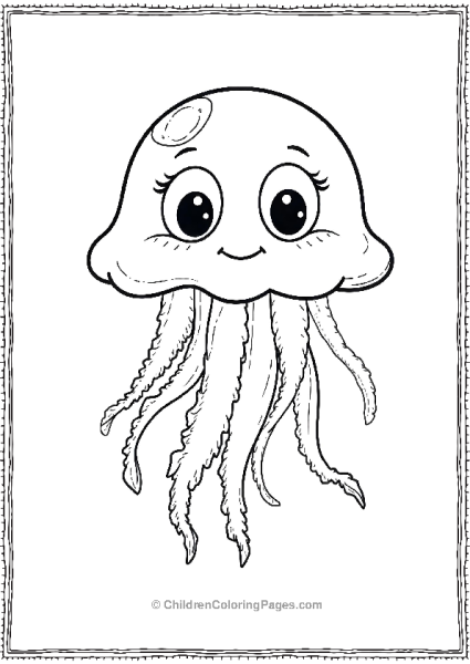 Jellyfish With Large Round Eyes Free PDF Printable