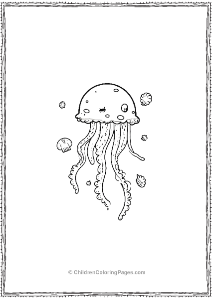 Jellyfish With Short Tentacles Free PDF Printable