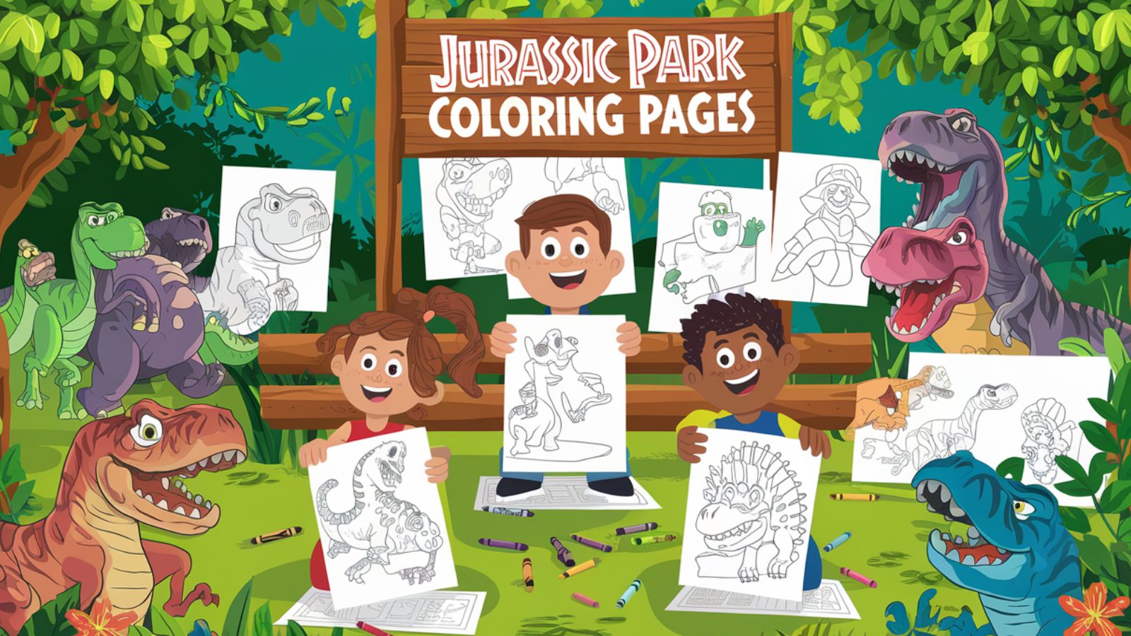 Jurassic Park Coloring Pages- Download Free PDFs For Children 🦕