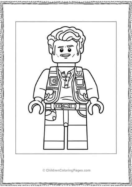 Jurassic Park Character With Backpack Free PDF Printable