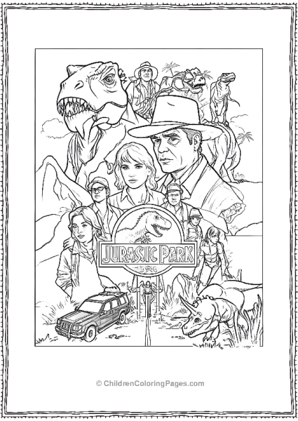 Jurassic Park Characters And Dinosaurs Free PDF Printable