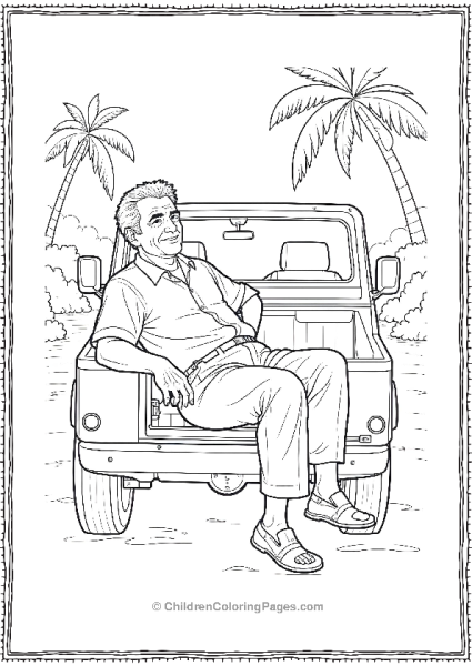 Jurassic Park Ian Malcolm In A Jeep Free PDF Printable