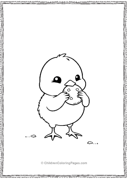 Kawai Chicken With A Snack Free PDF Printable