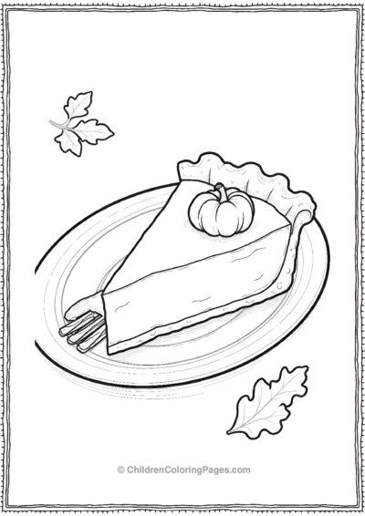 Kawai-Sliced-Pumpkin-Pie-On-A-Plate Free PDF Printable