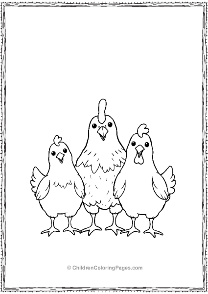 Kawaii Chicken Family Free PDF Printable