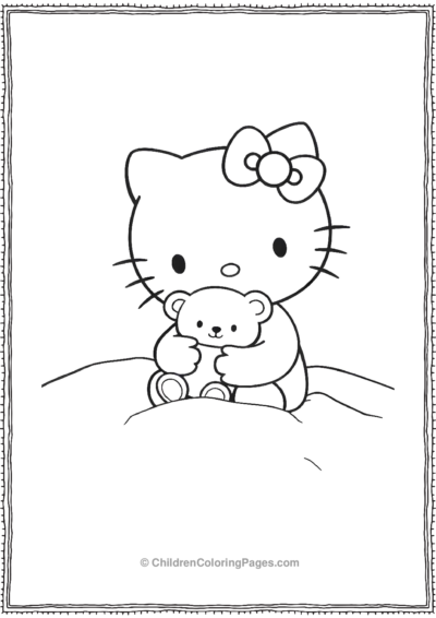 Kawaii-Hello-Kitty-Ready-To-Take-A-Nap Free PDF Printable