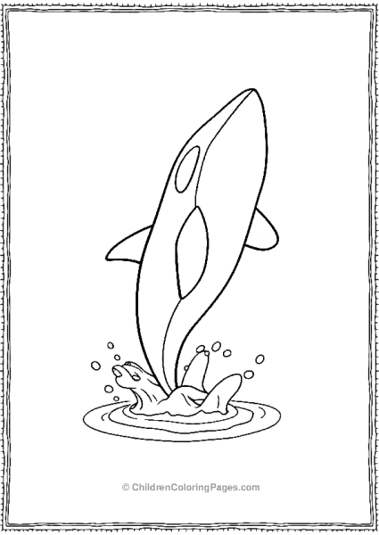 Killer Whale Balancing On Its Tail Free PDF Printable