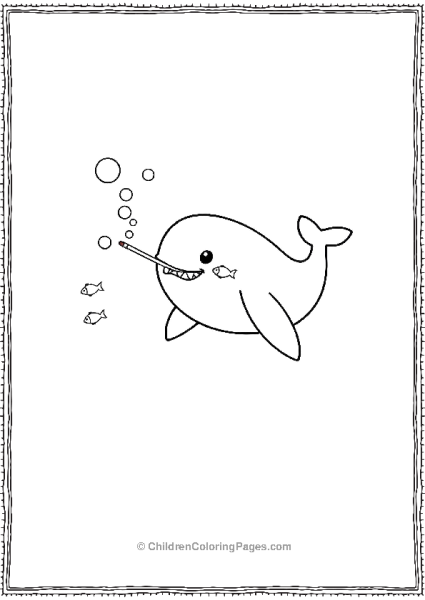 Killer Whale Blowing Bubbles Free PDF Printable