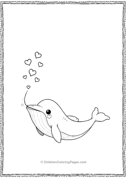 Killer Whale Blowing Heart Bubbles Free PDF Printable