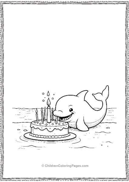 Killer Whale Blowing Out Candles Free PDF Printable