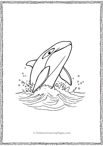 Killer Whale Breaking Through The Surface Free PDF Printable