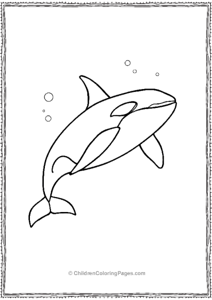 Killer Whale Diving Deep Free PDF Printable