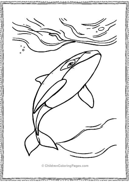 Killer Whale Diving In Deep Waters Free PDF Printable