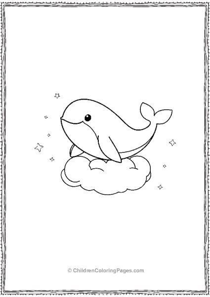 Killer Whale Floating On Soft Cloud Free PDF Printable