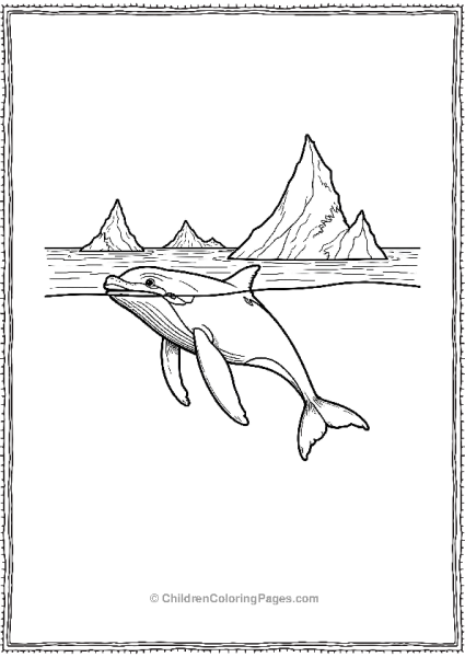 Killer Whale Gliding Through Icy Waters Free PDF Printable