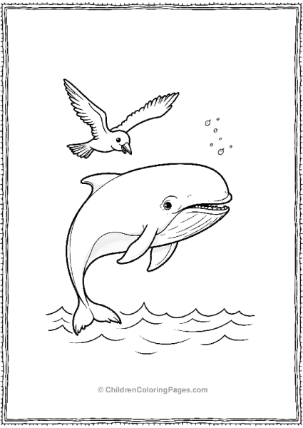 Killer Whale Playing With Seagull Free PDF Printable