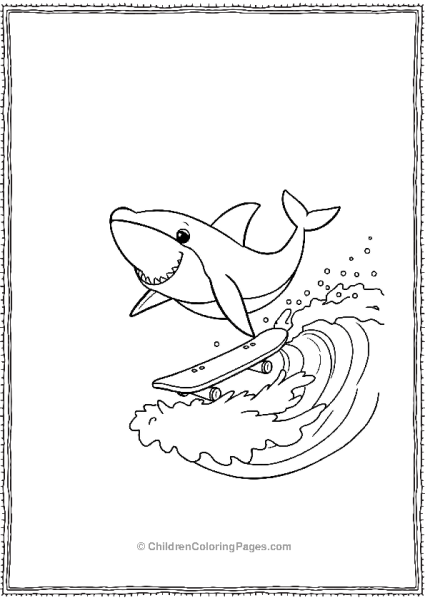 Killer Whale Riding A Skateboard Free PDF Printable