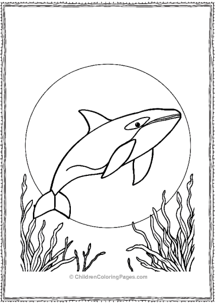 Killer Whale Swimming In Circle Free PDF Printable