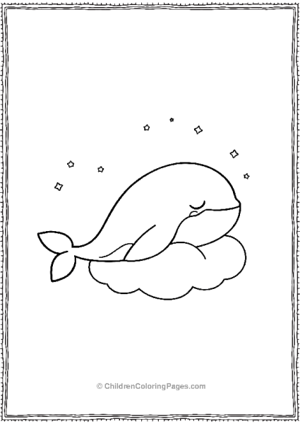 Killer Whale Sleeping On Cloud Free PDF Printable