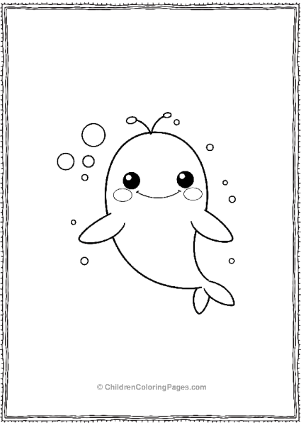 Killer Whale Smiling With Bubbles Free PDF Printable