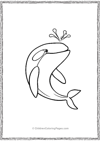 Killer Whale Smiling Free PDF Printable