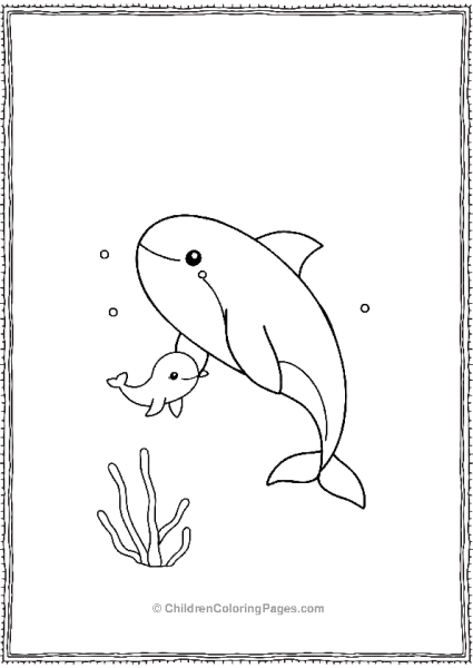 Killer Whale With A Whale Friend Free PDF Printable