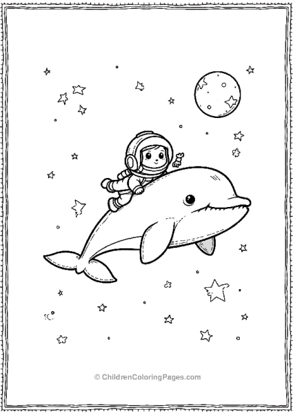 Killer Whale With Astronaut Free PDF Printable