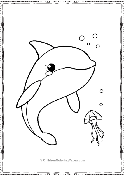 Killer Whale With Jellyfish Free PDF Printable