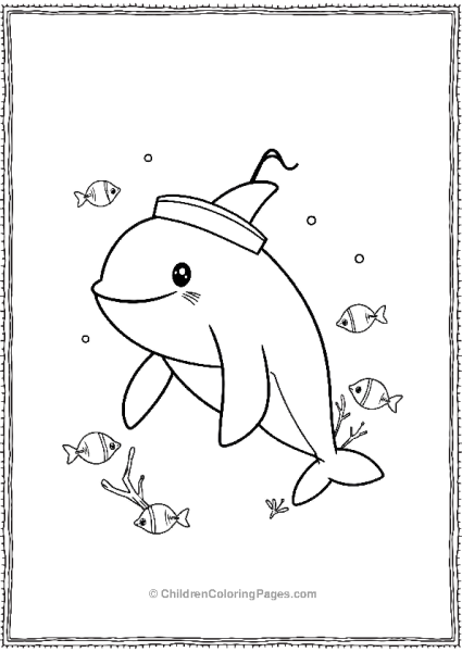 Killer Whale With Sailor Hat Free PDF Printable