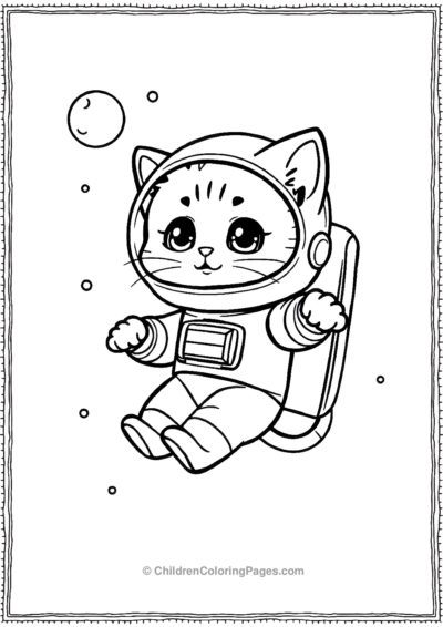 Kitten-As-A-Astronaut Free PDF Printable