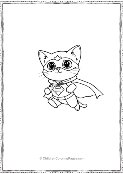 Kitten-As-A-Superhero Free PDF Printable